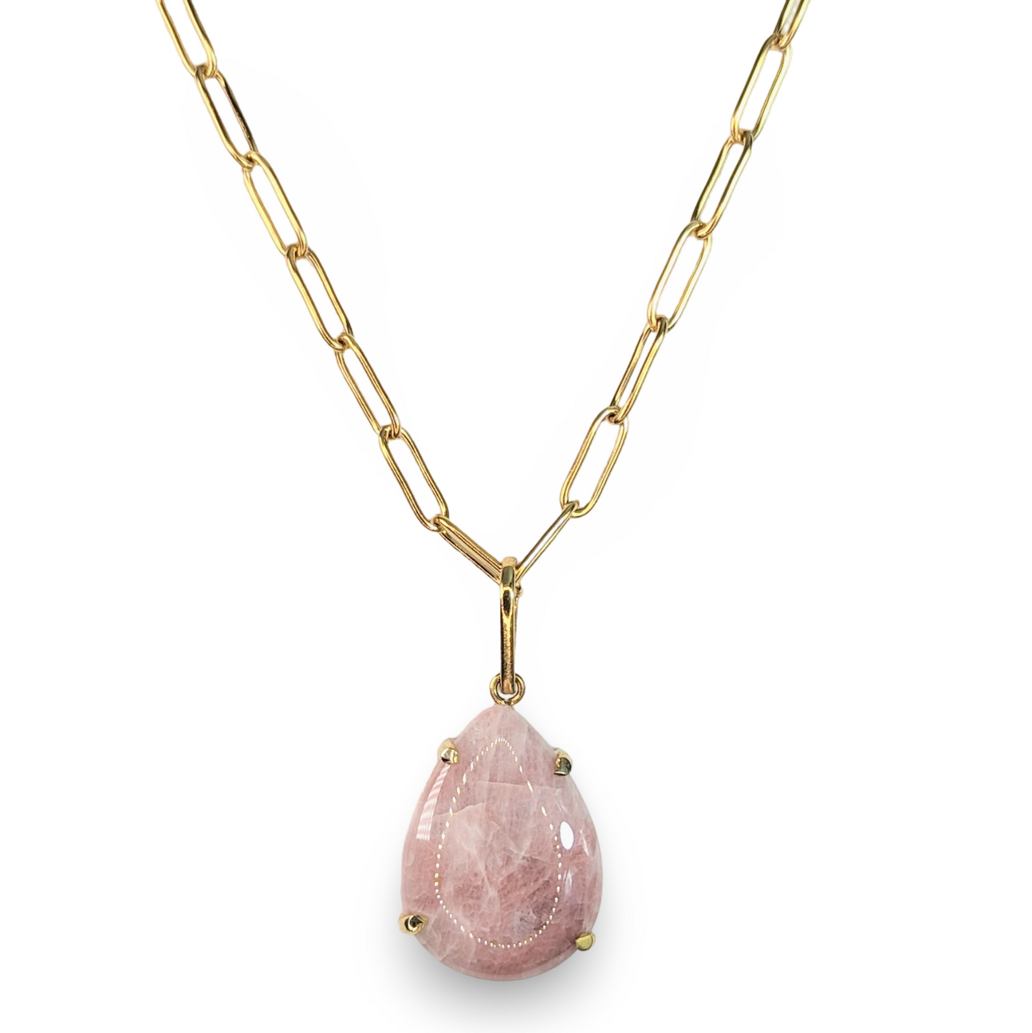 Piero Necklace Strawberry Quartz Stone