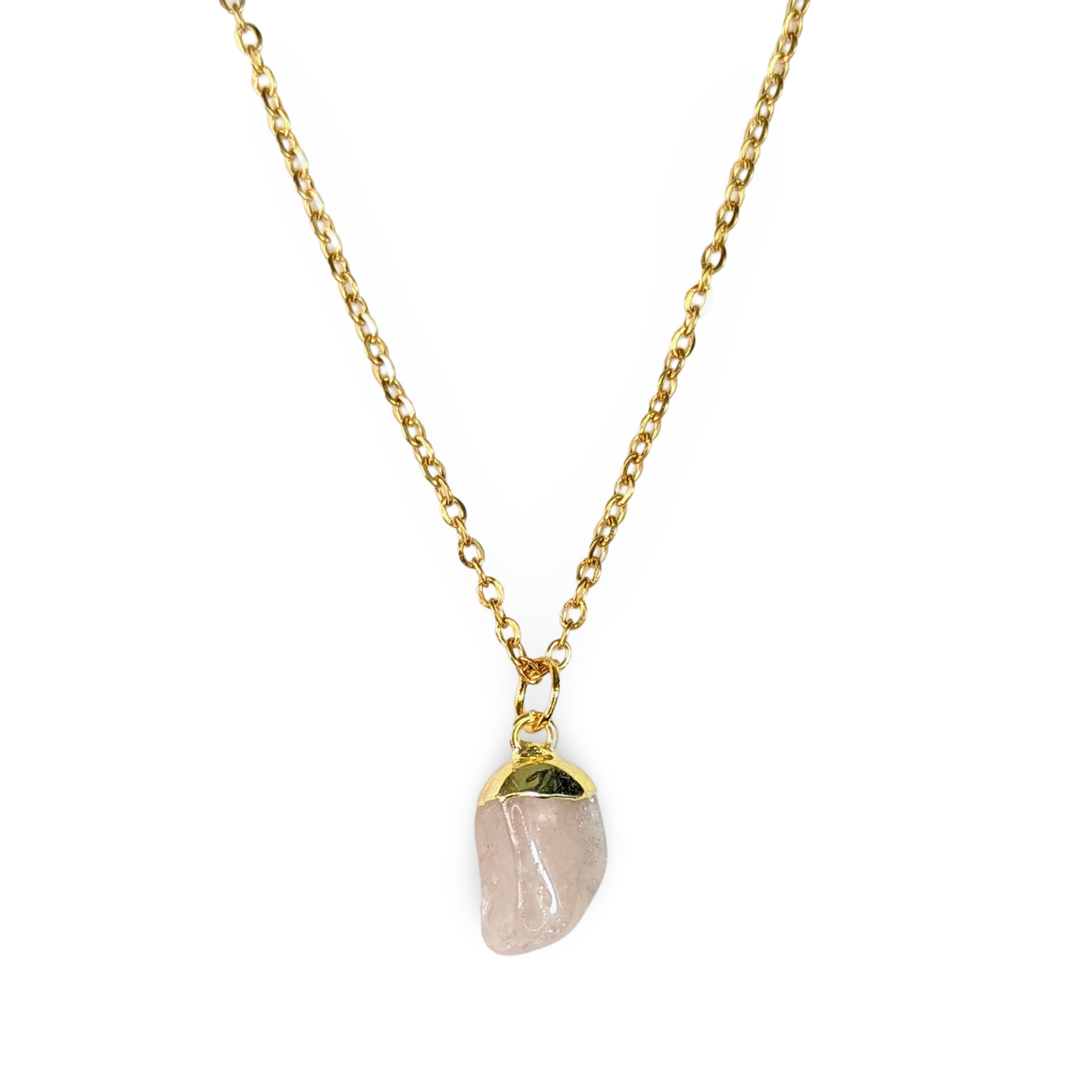 Necklace Tumbled Rose Quartz