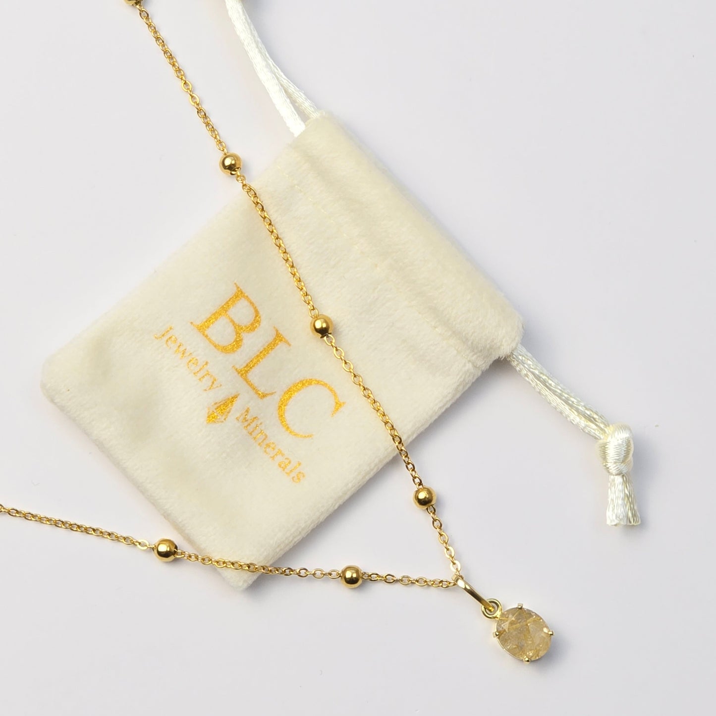 Dina Necklace Rutilated Quartz Stone
