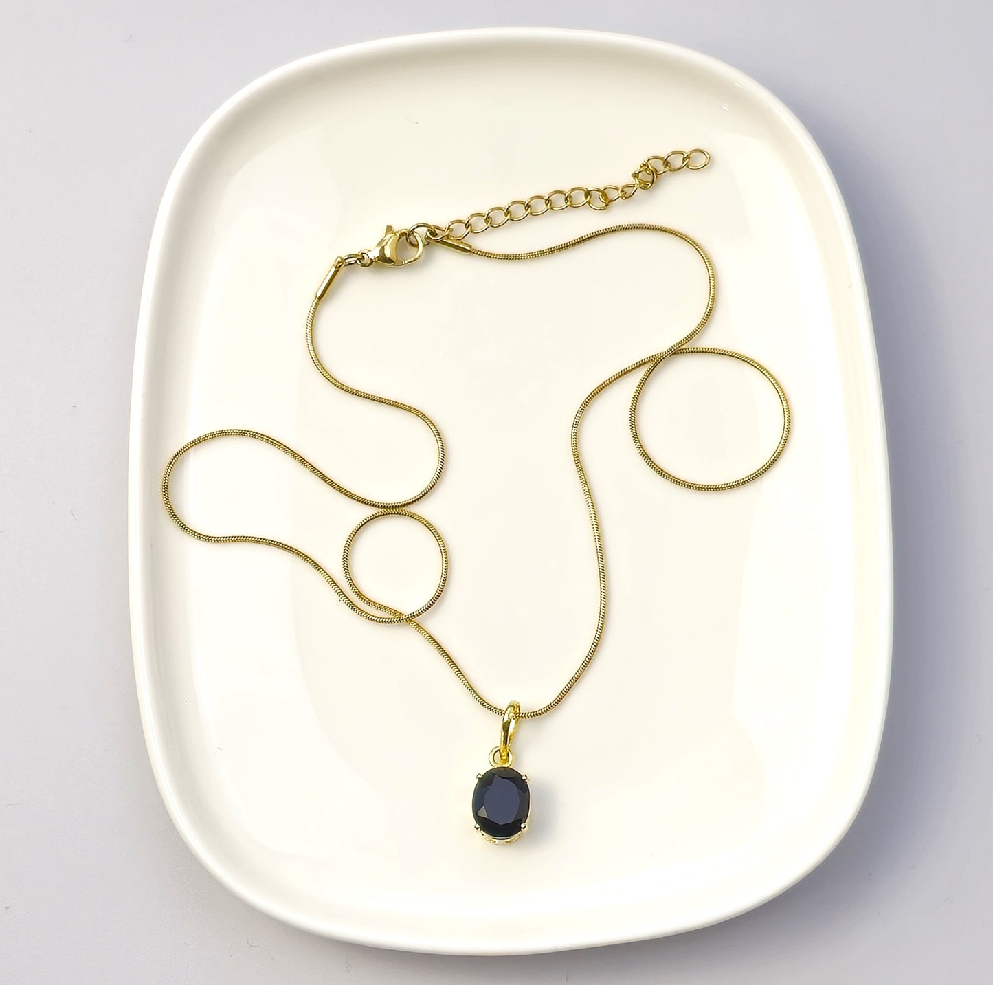 Dina Necklace Black Obsidian Stone