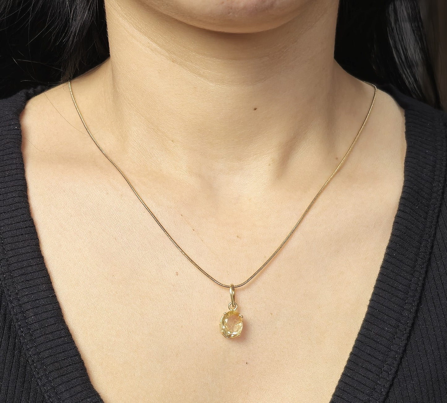 Dina Necklace Citrine Stone