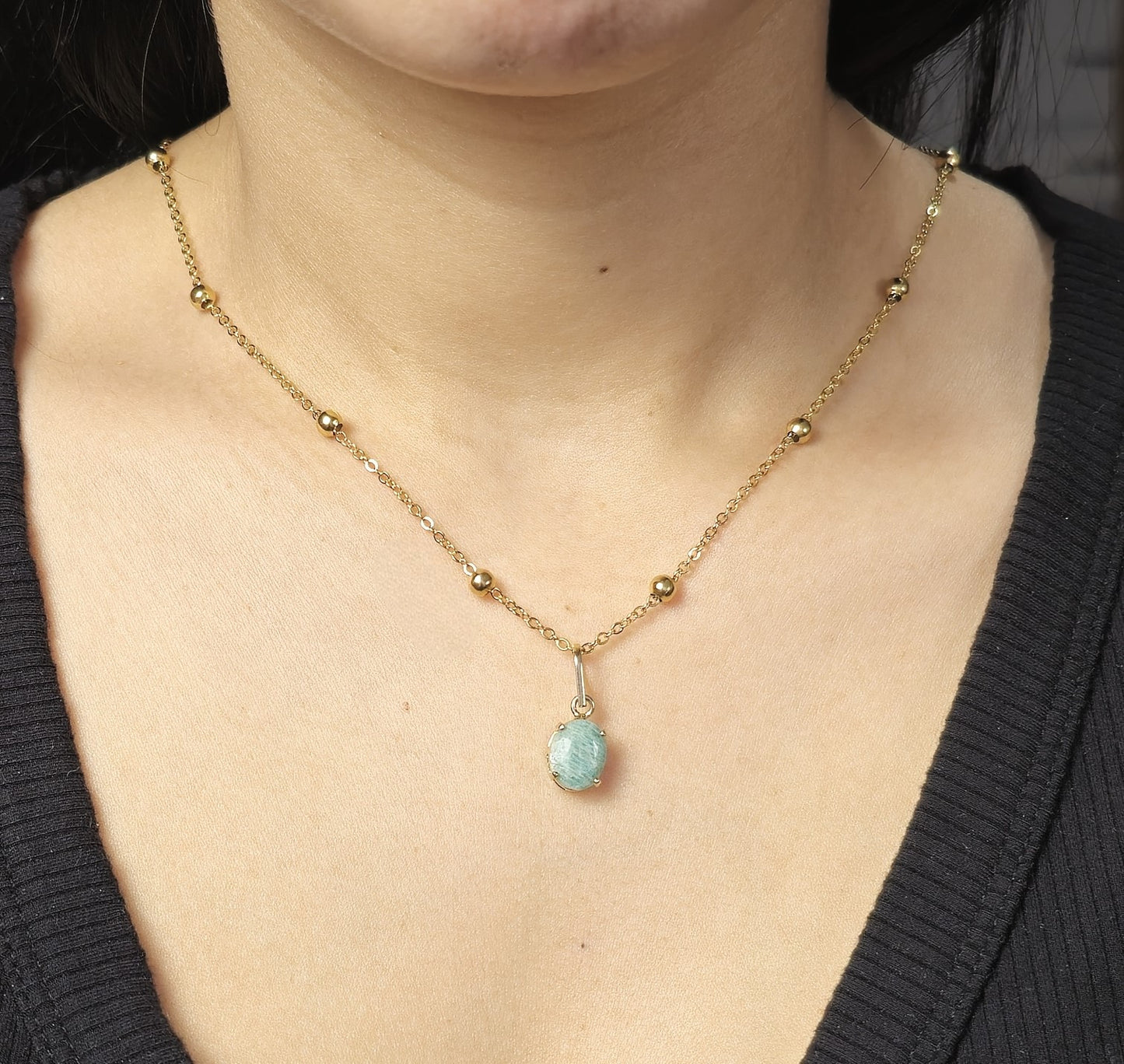 Dina Necklace Amazonite Stone