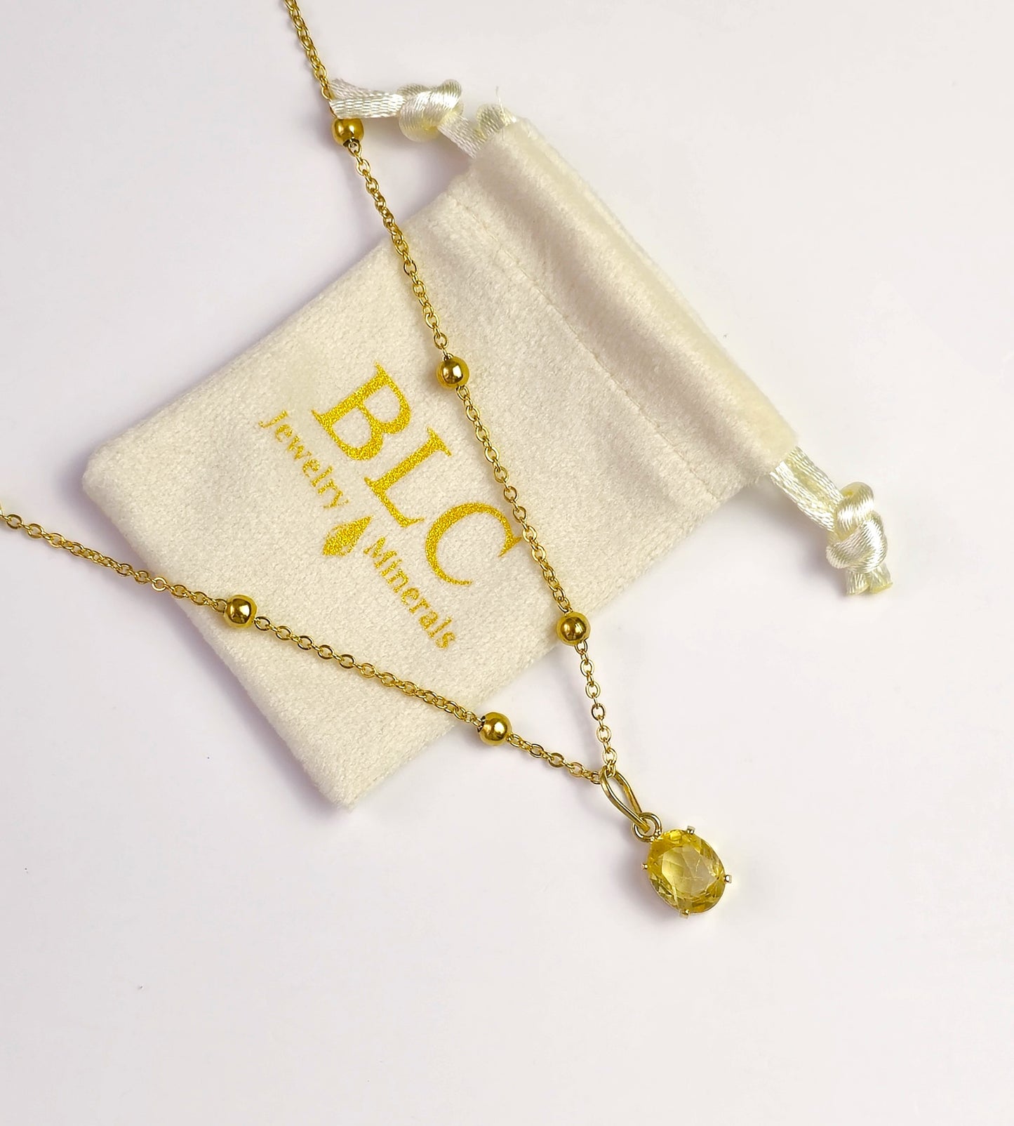 Dina Necklace Citrine Stone
