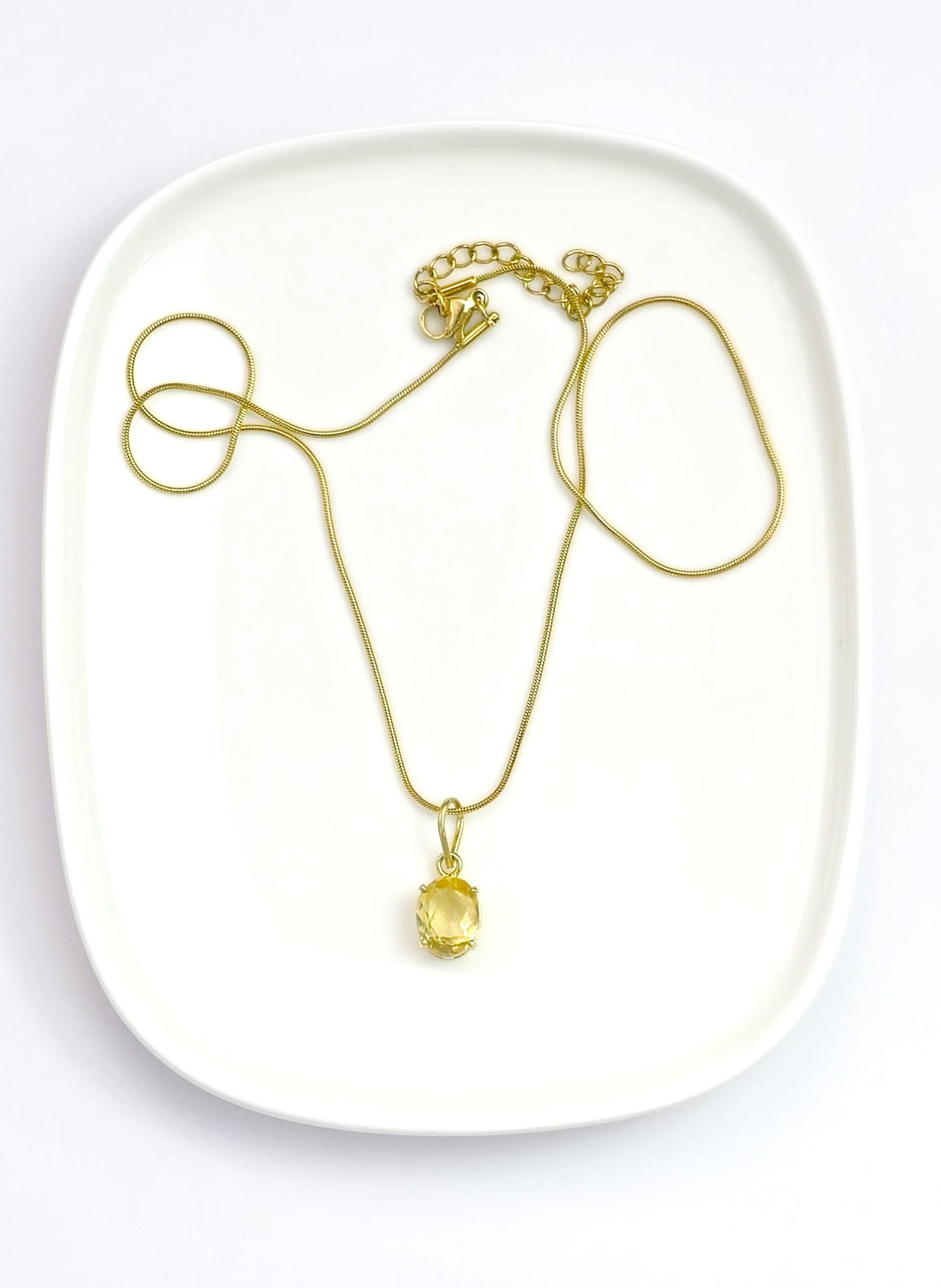 Dina Necklace Citrine Stone