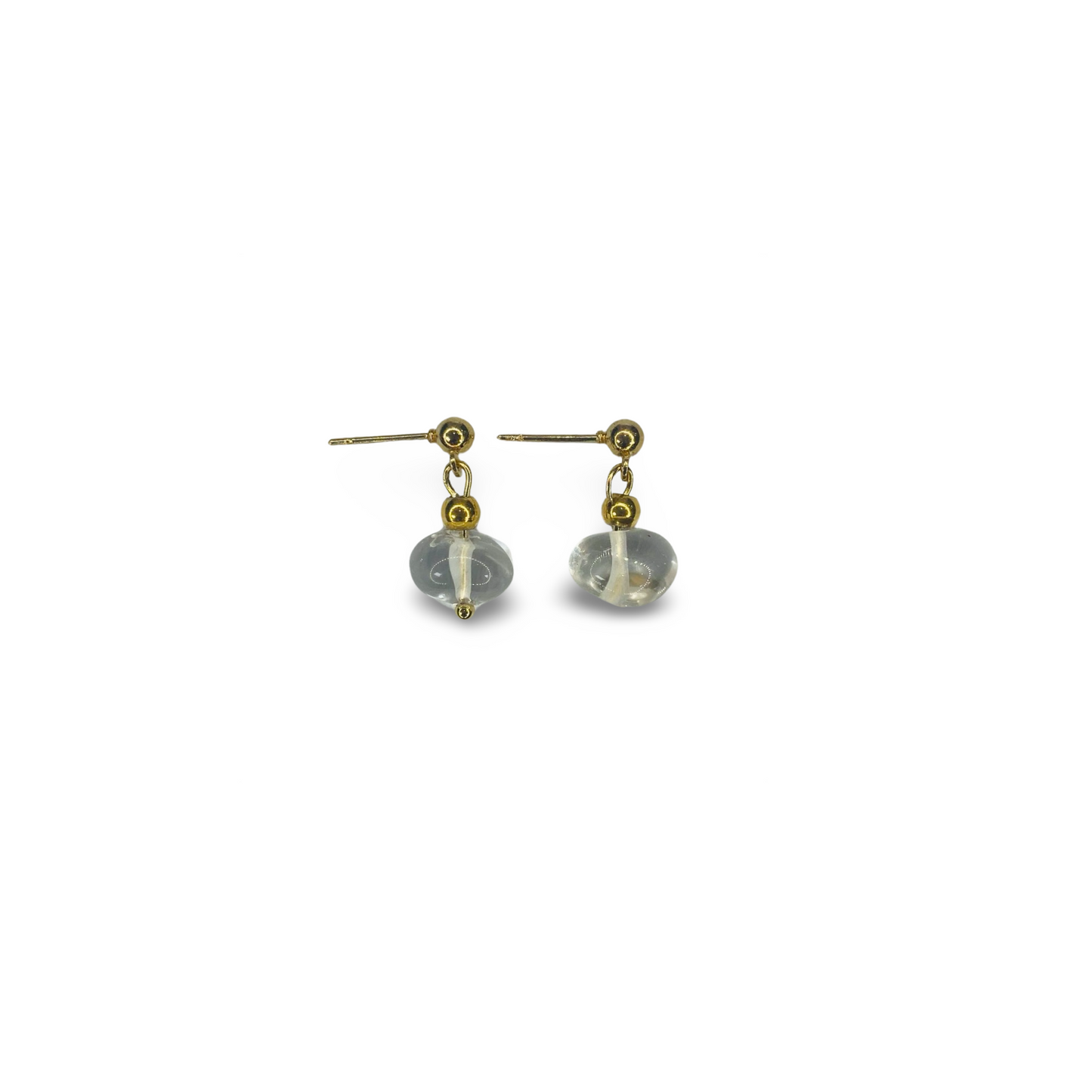 Stud Earrings with Crystal Quartz
