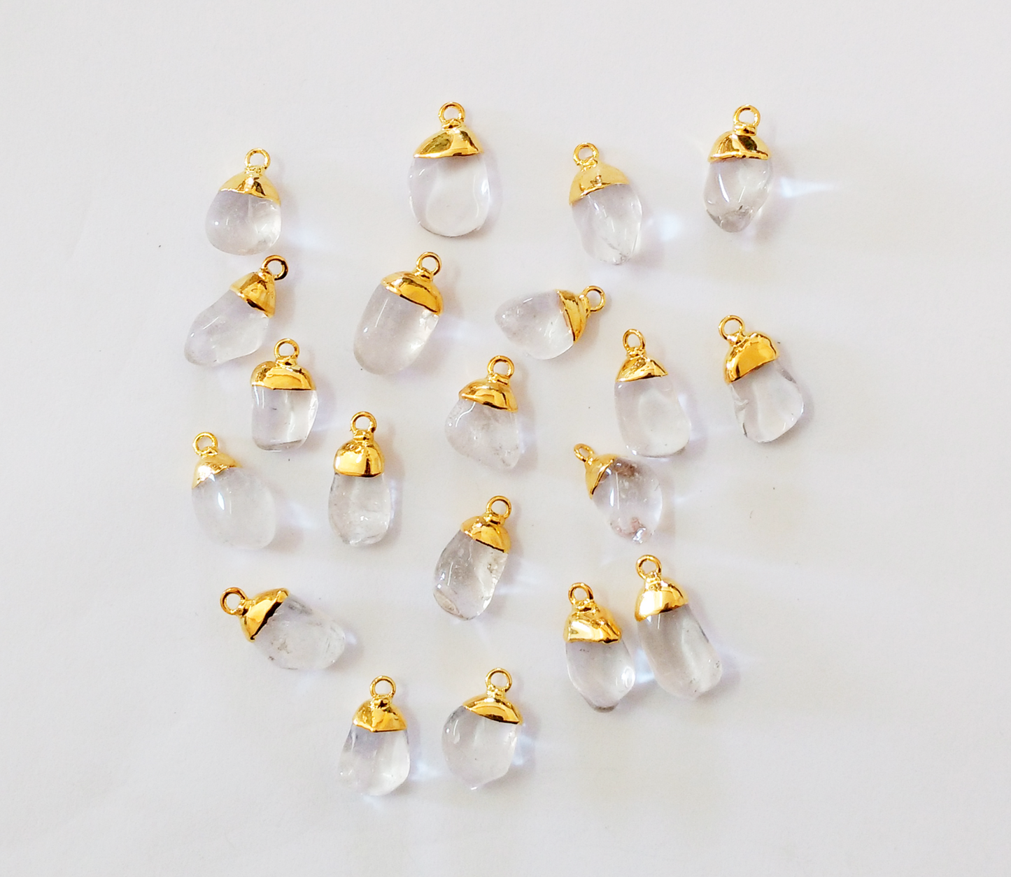 Tumbled Crystal Quartz Pendants (15-20 mm)