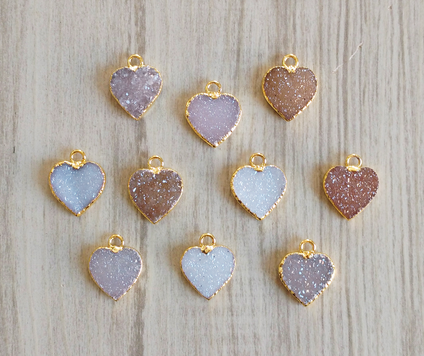 Heart Druzy Pendant (15 mm)
