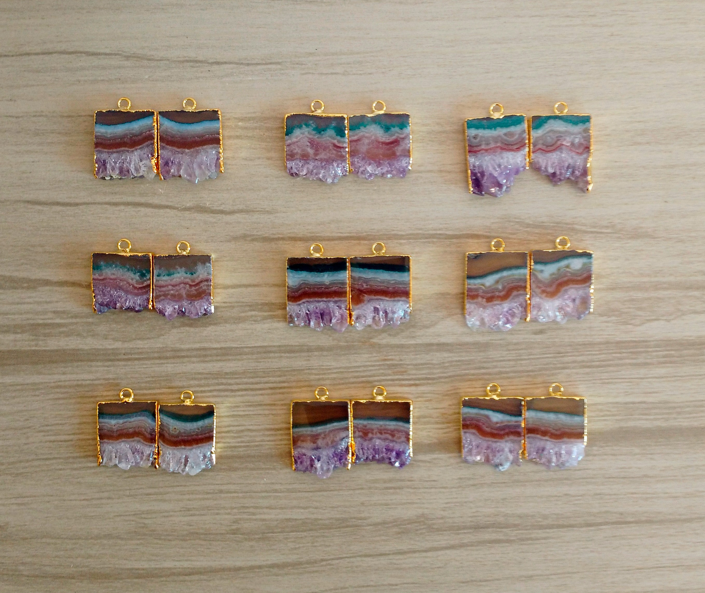 Amethyst Slice Pairs (Square)
