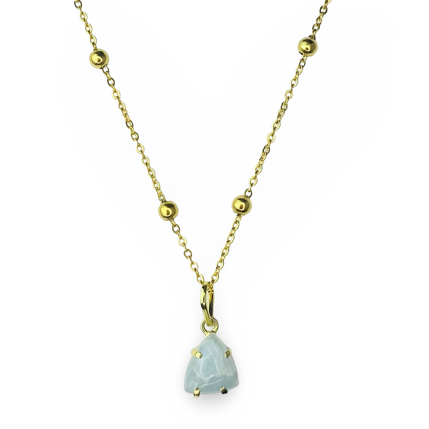 Elsa Necklace Aquamarine Stone