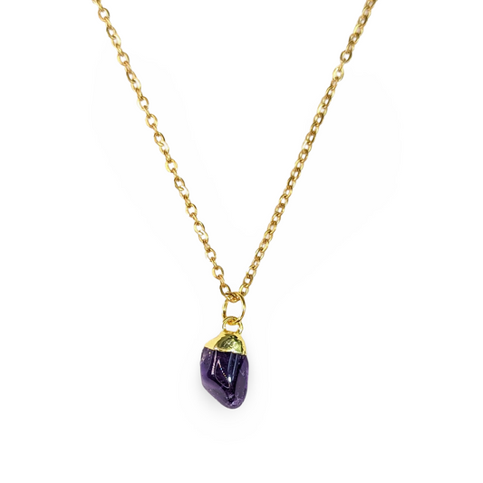 Necklace Tumbled Amethyst