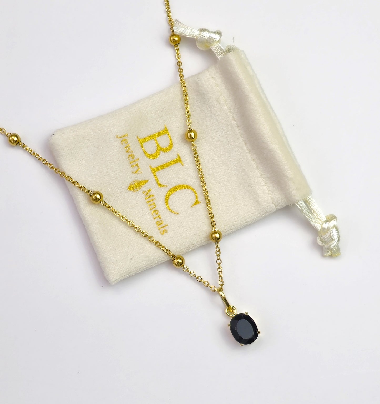 Dina Necklace Black Obsidian Stone