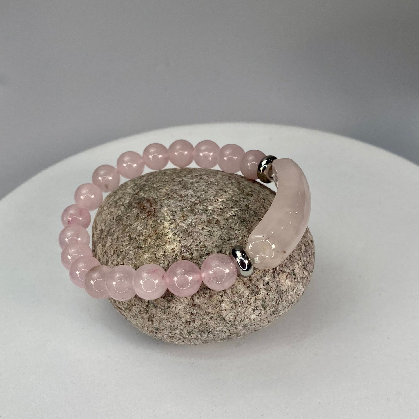 Beads Bracelets (Rose Quartz) (8 mm)