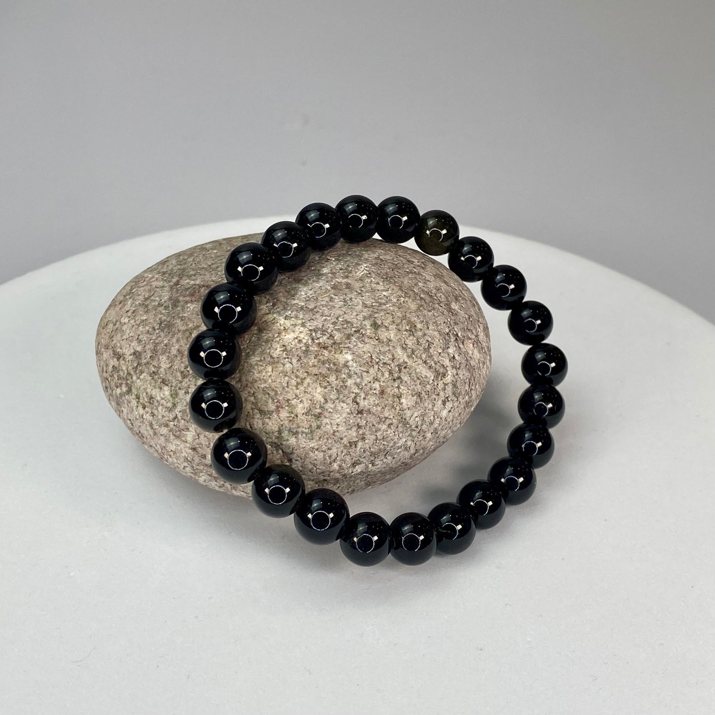 Beads Bracelets (Golden Black Obsidian) (8 mm)