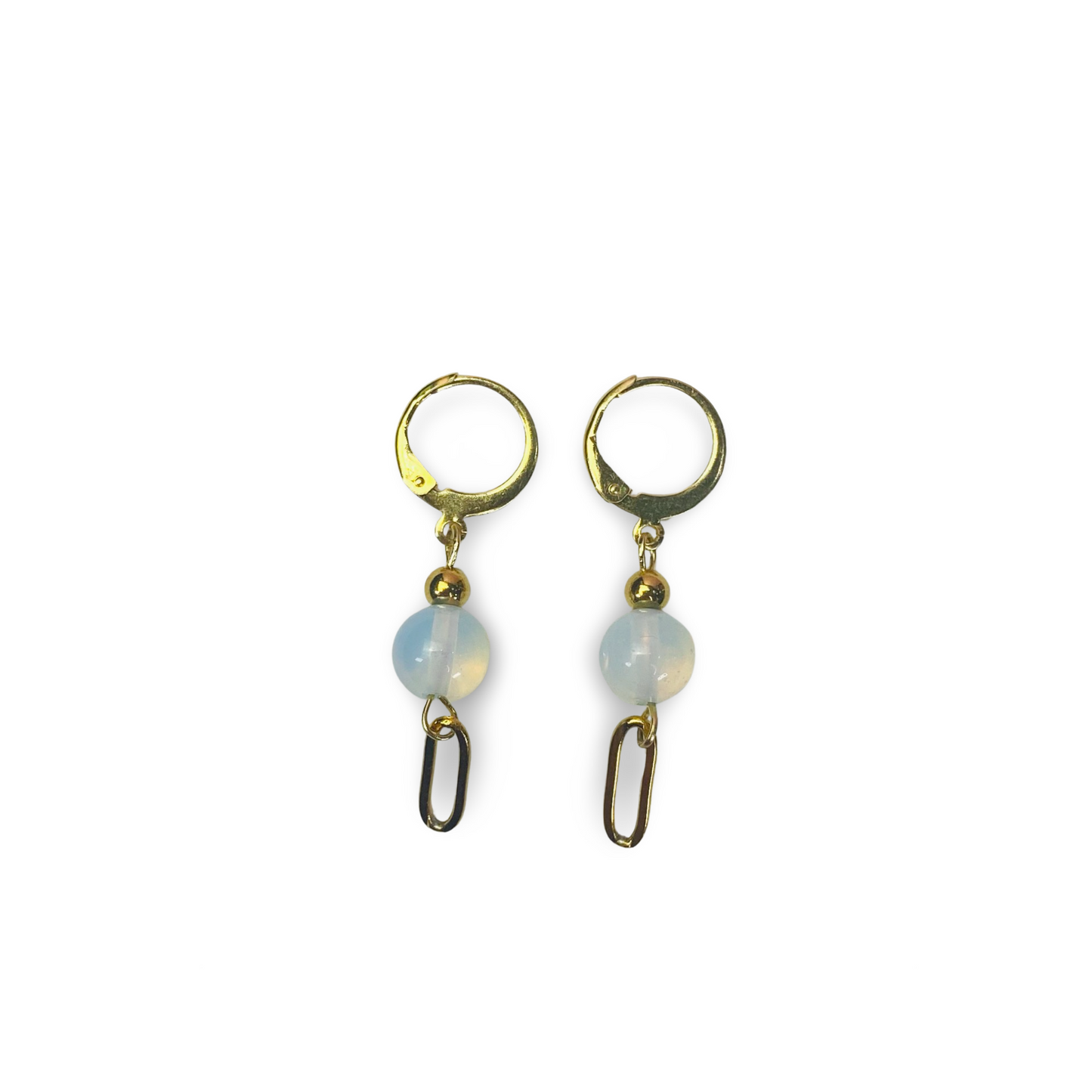 Hoops Earrings with Opalite