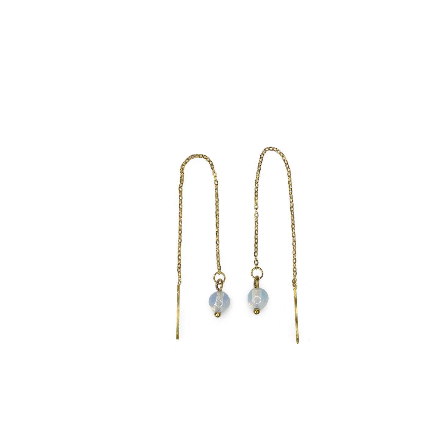 Chain Earrings with Opalite