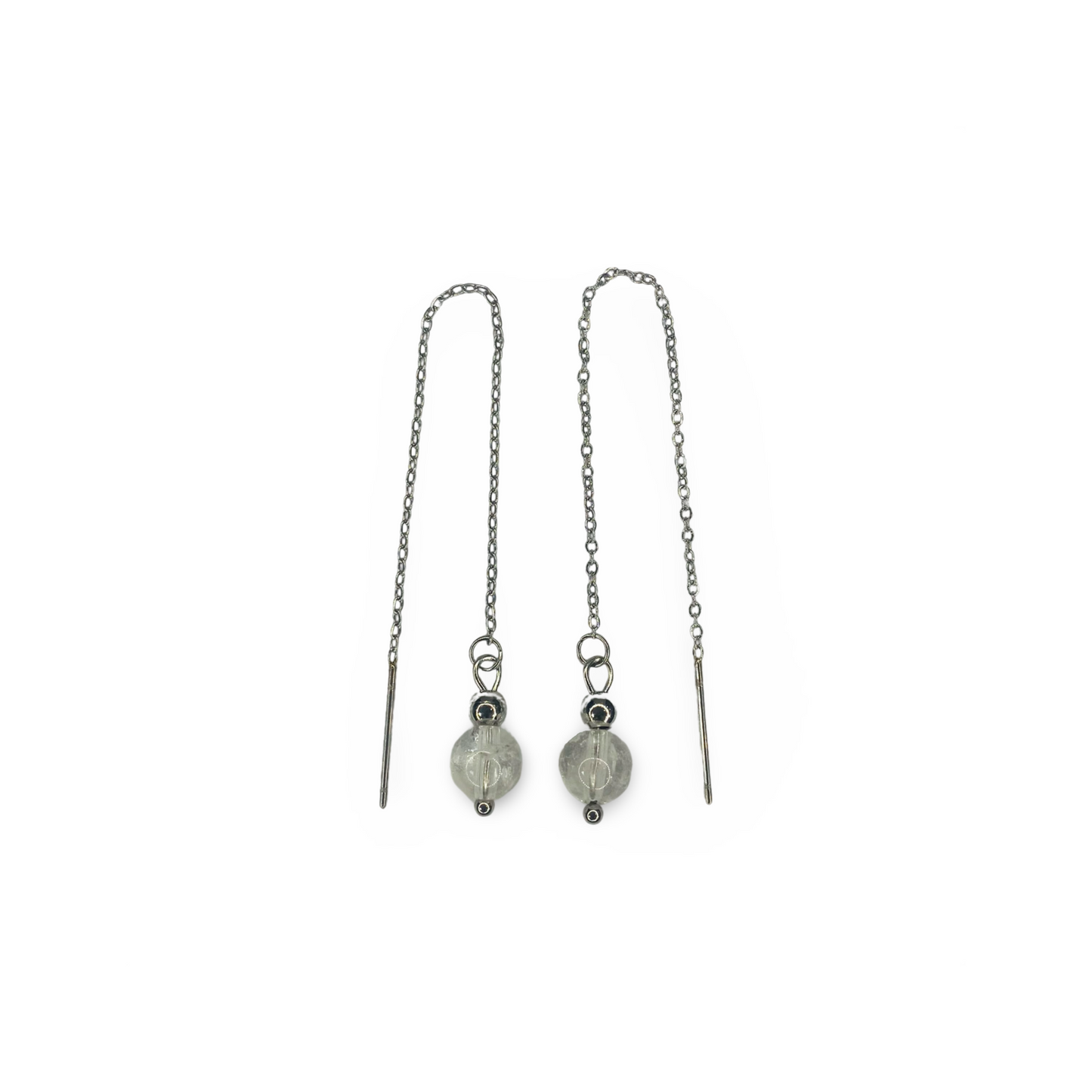 Chain Earrings with Crystal Quartz