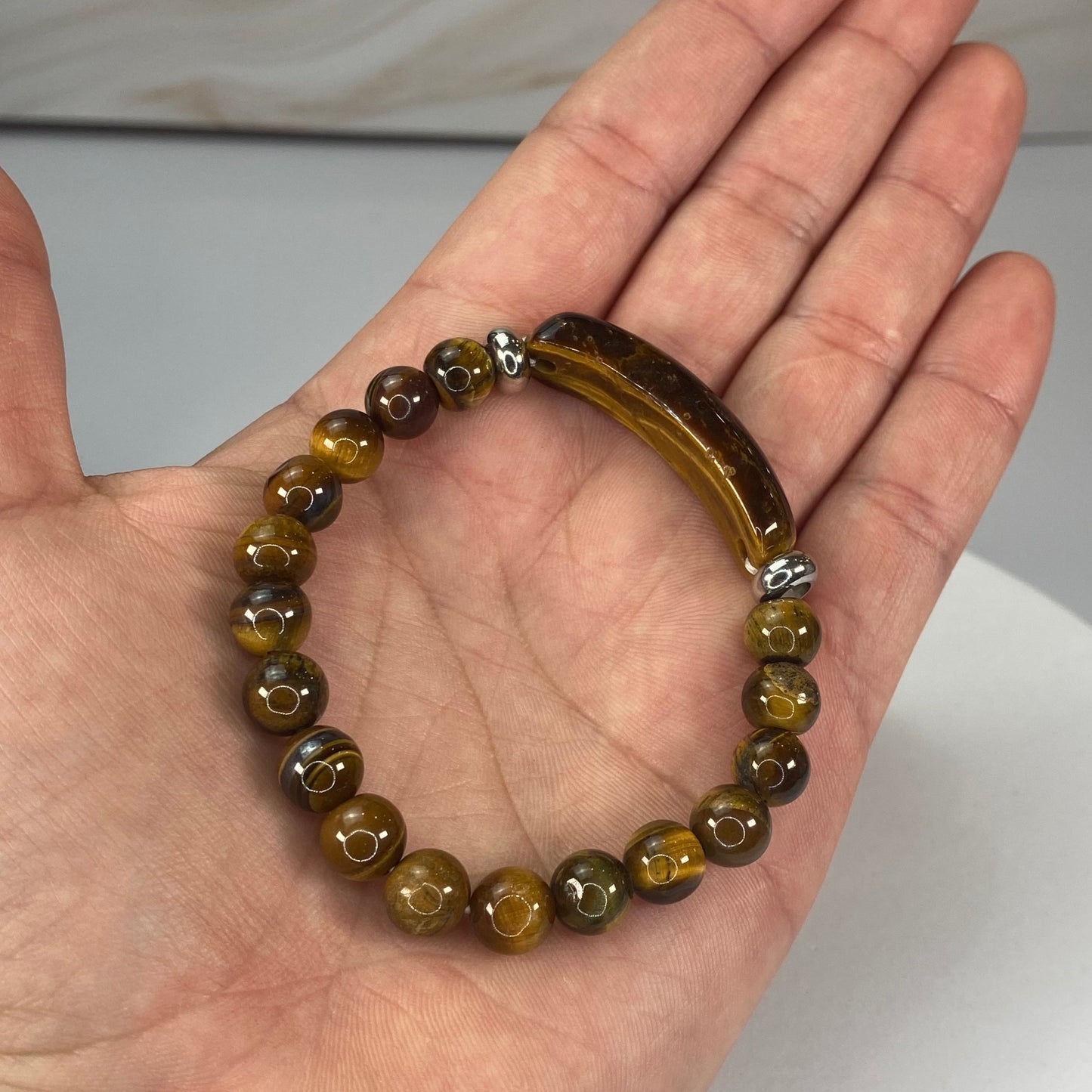 Beads Bracelets (Tiger Eyes) (8 mm)