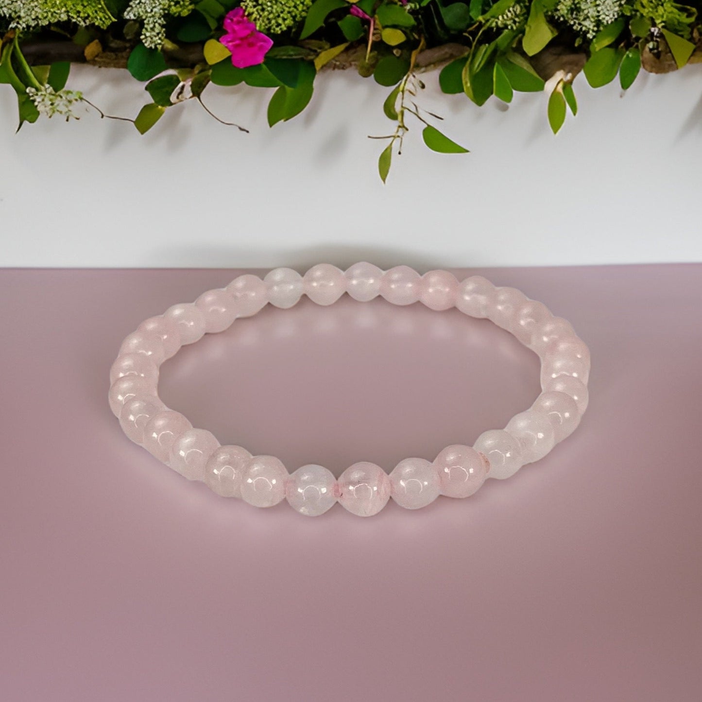 Beads Bracelets ( Rose Quartz) (6 mm)