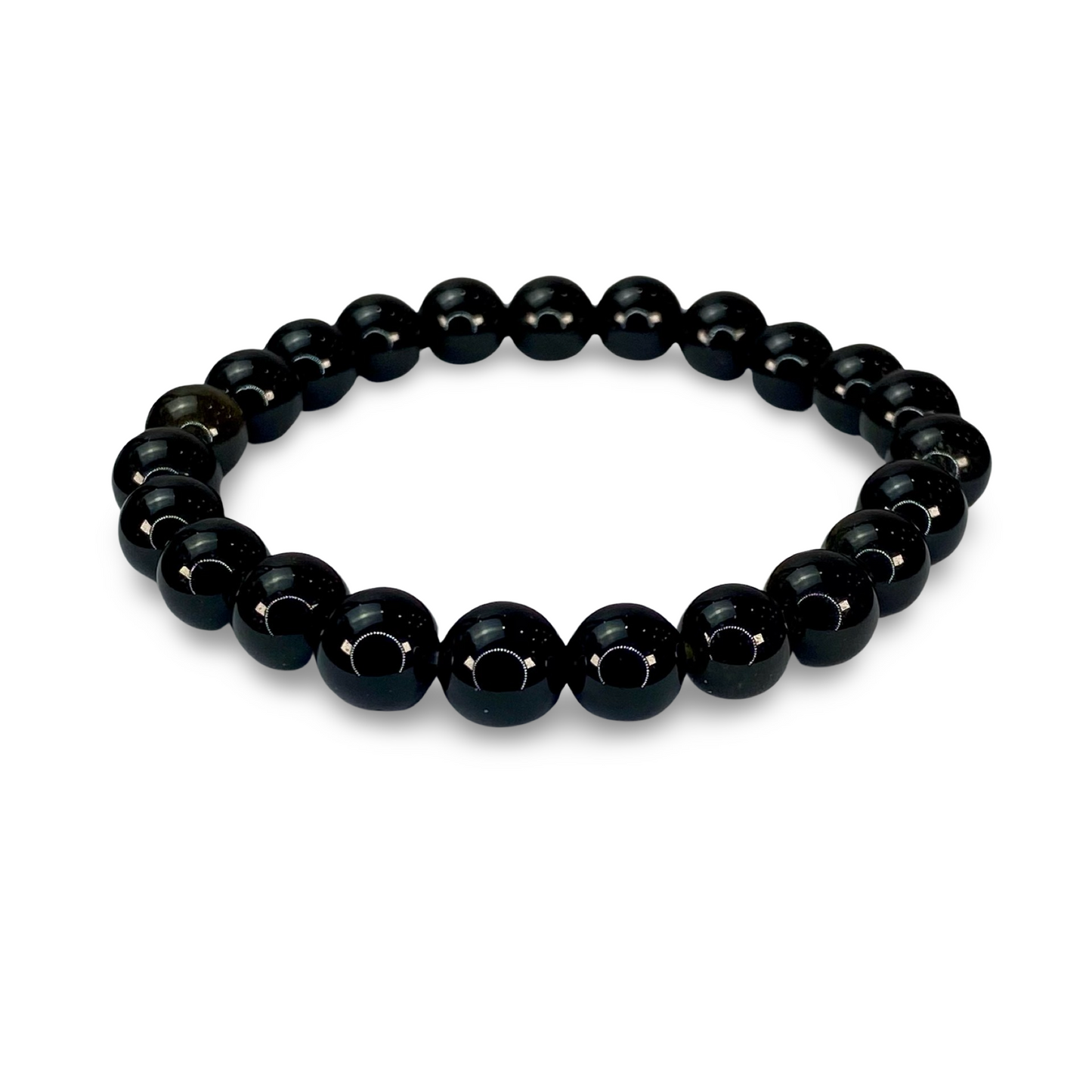 Beads Bracelets (Golden Black Obsidian) (8 mm)