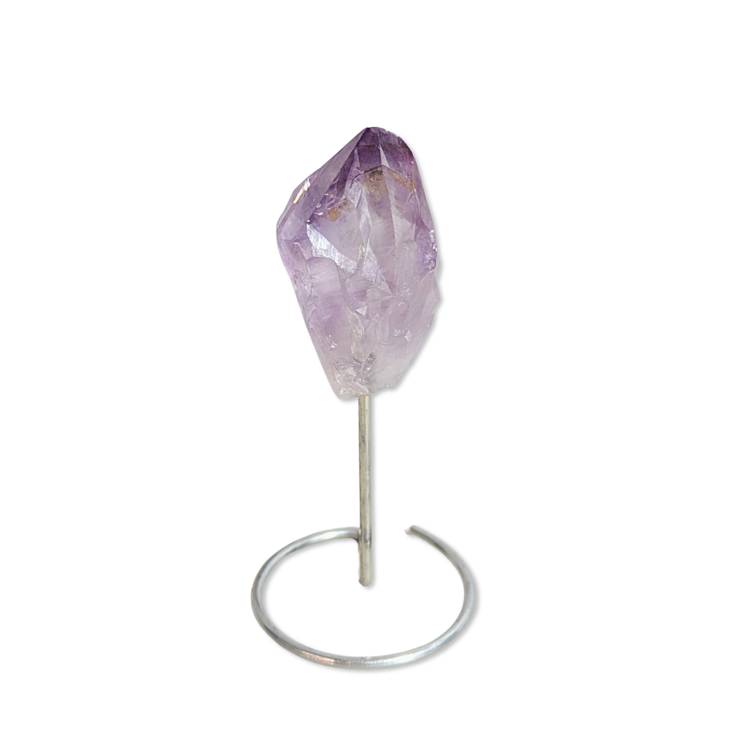 Mini Natural Amethyst Point on Wire base