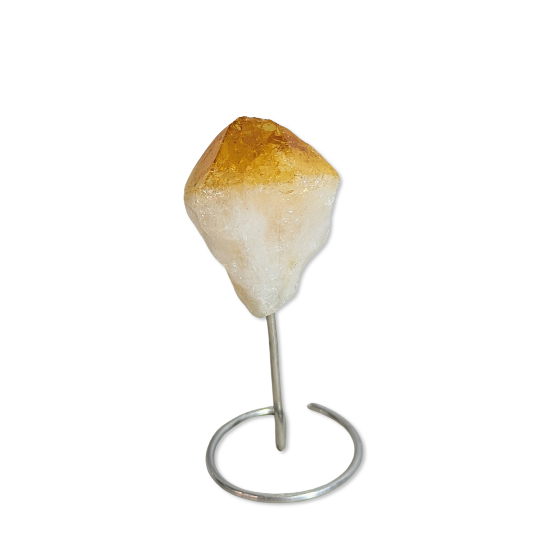 Mini Natural Citrine Point on Wire base