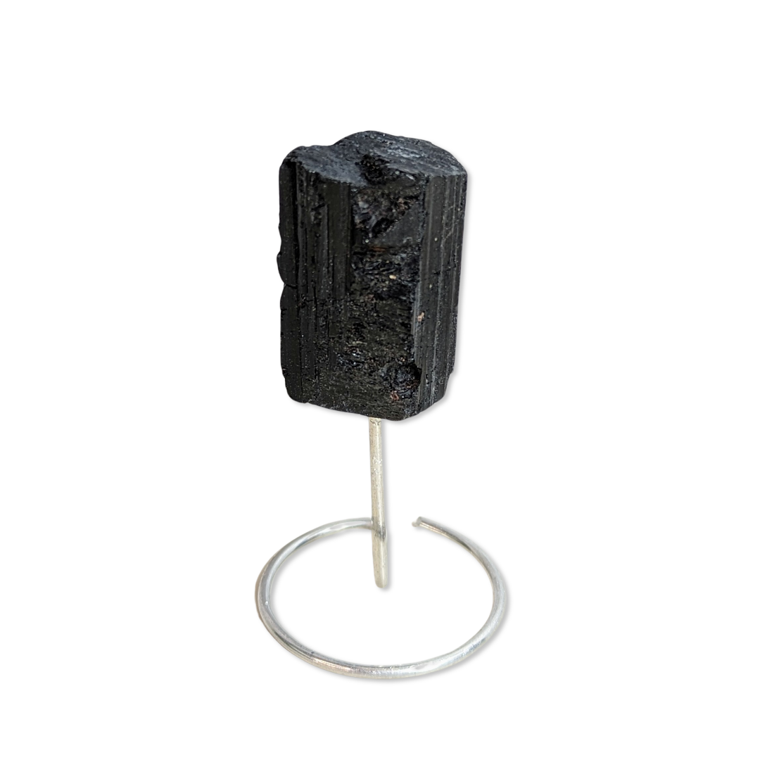 Mini Natural Black Tourmaline on Wire base
