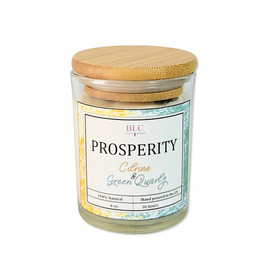 Prosperity Candle (with Natural Stones)