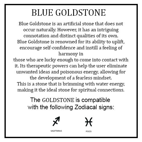 Stud Earrings with Blue Goldstone