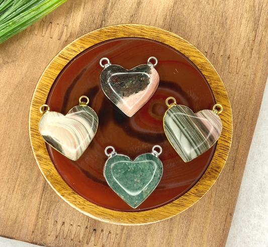 Jasper Heart Connector (25 mm)