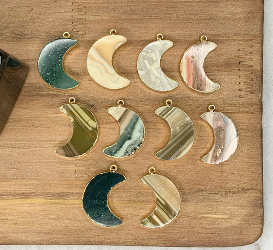 Jasper Moon pendant (30 mm)