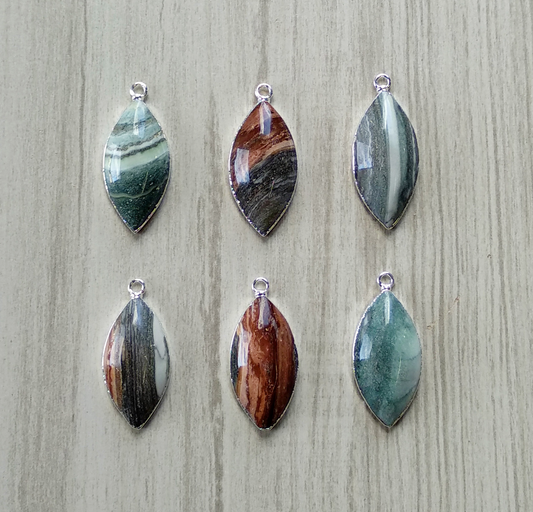 Jasper Marquise pendant (35 mm)