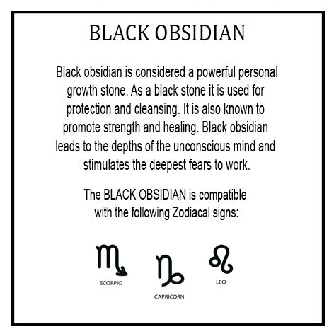 Piero Necklace Black Obsidian Stone